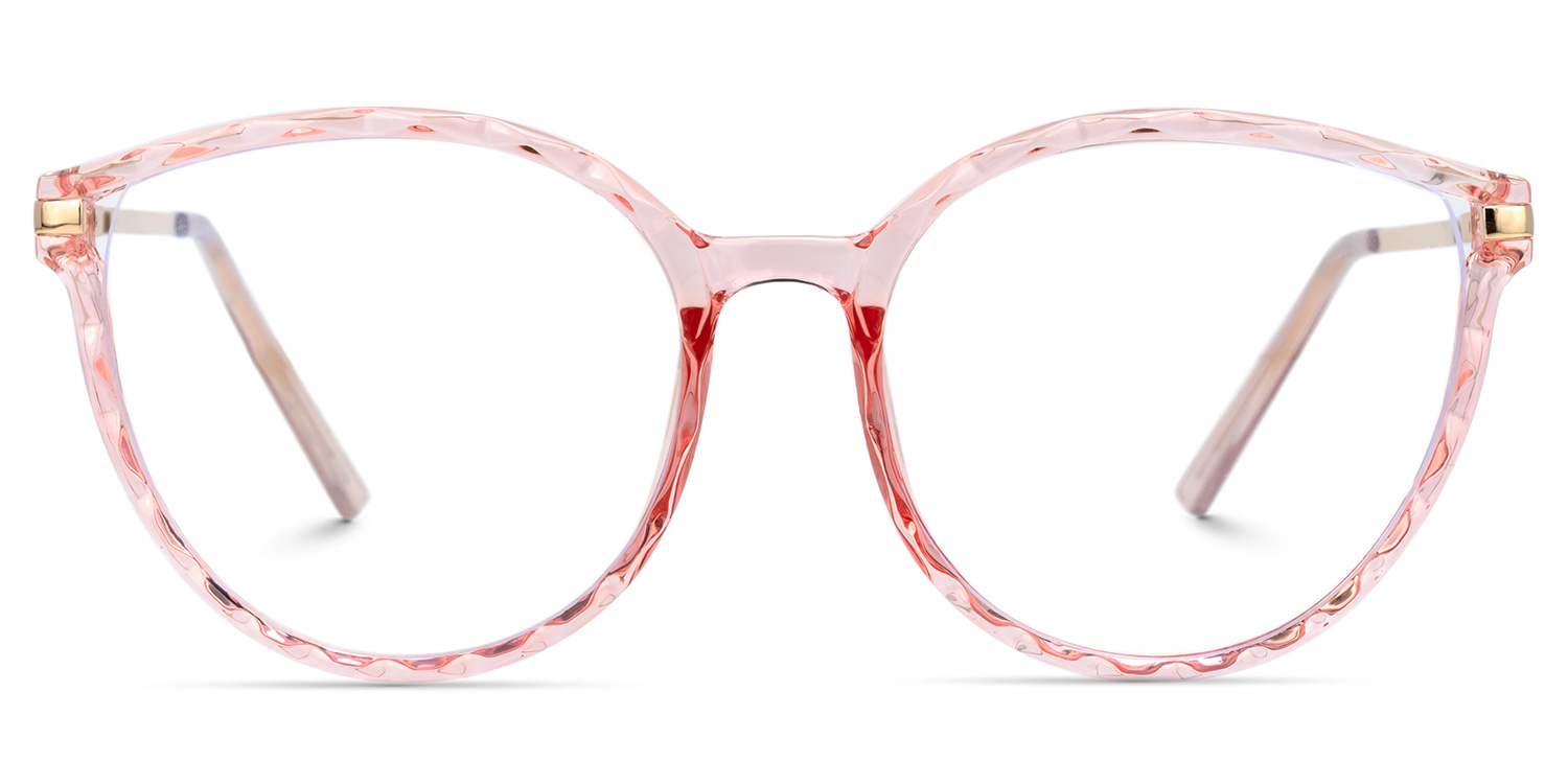 Rosita Blumenmuster-Rosa Cateye Brille0