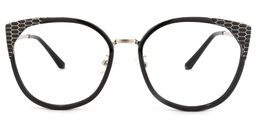 Yvette Schwarz Cat Eye Brille0