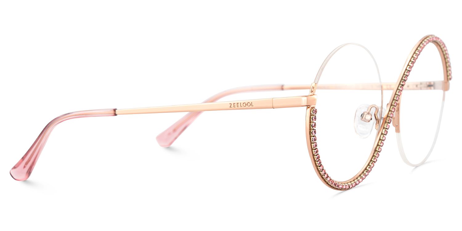 Alina Rosa Rund Metall Brille4