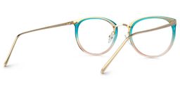 Abbas Blau-Rosa Rund Brille3