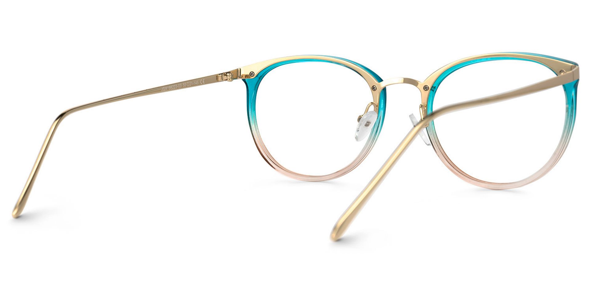 Abbas Blau-Rosa Rund Brille3