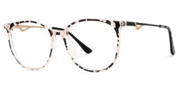 Babbage Blumendruck-Rosa Rund Brille1