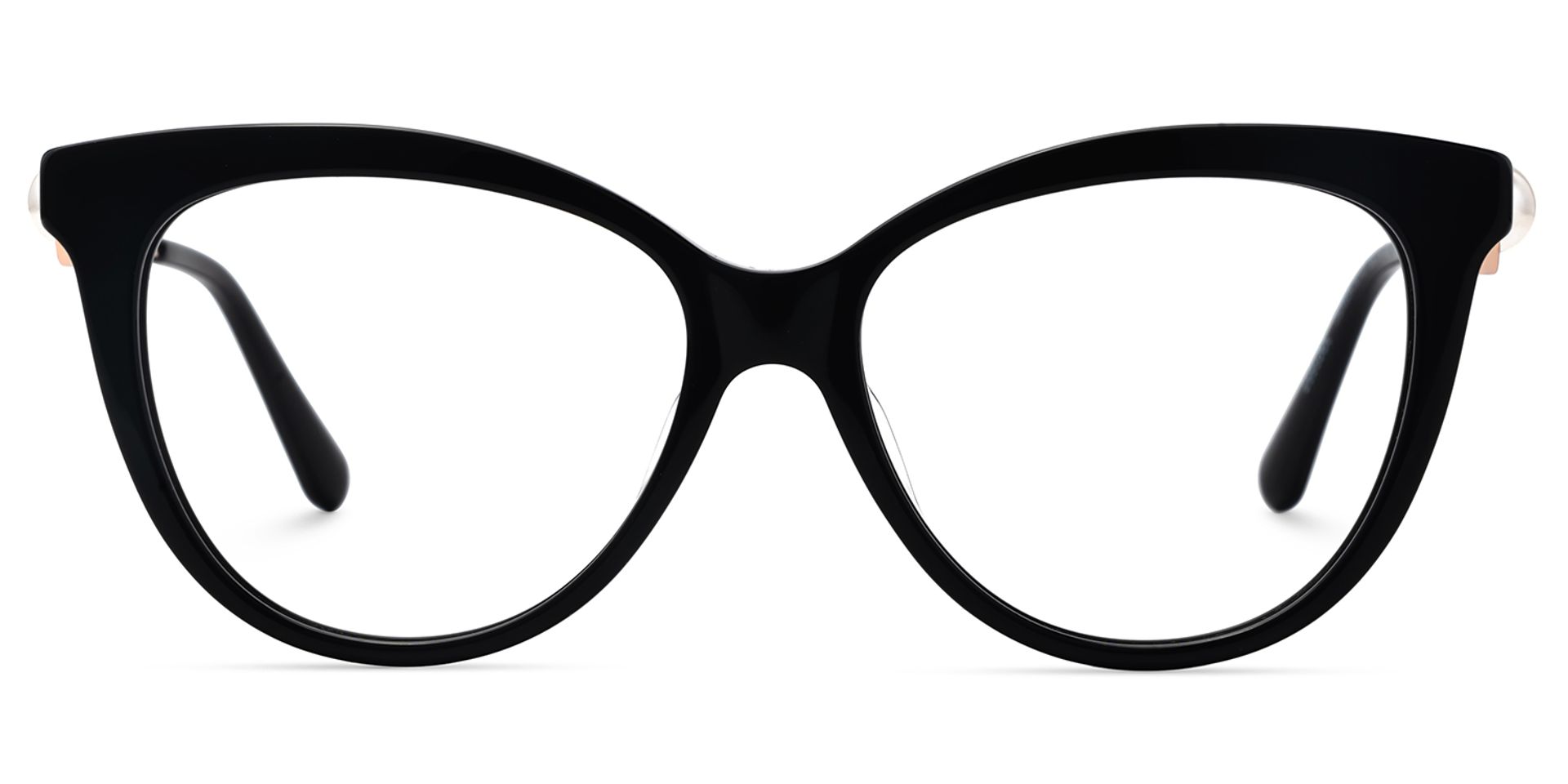 Sherrie Schwarz Cateye Gemischte-Materialien Brille0