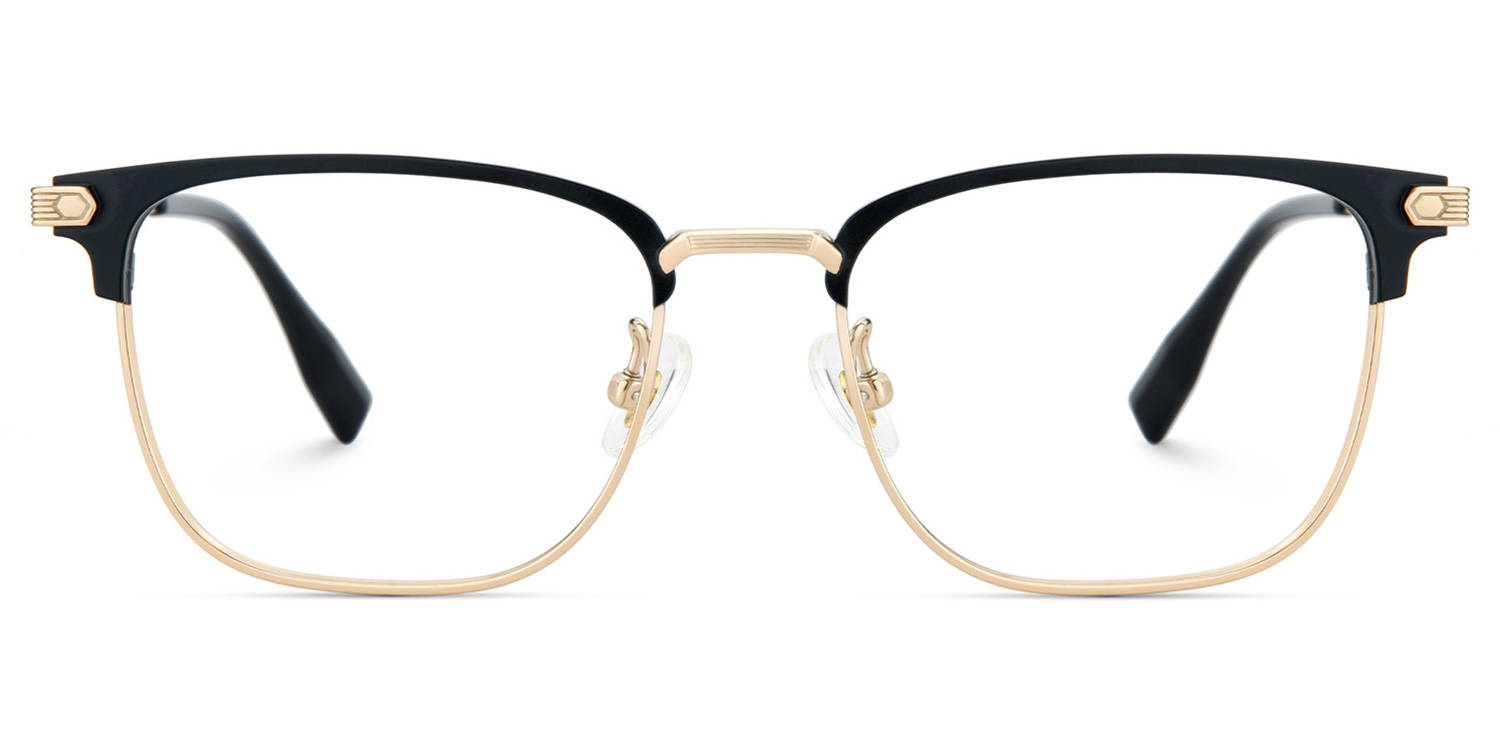 Barrett Gold Browline Brille gutes Bild