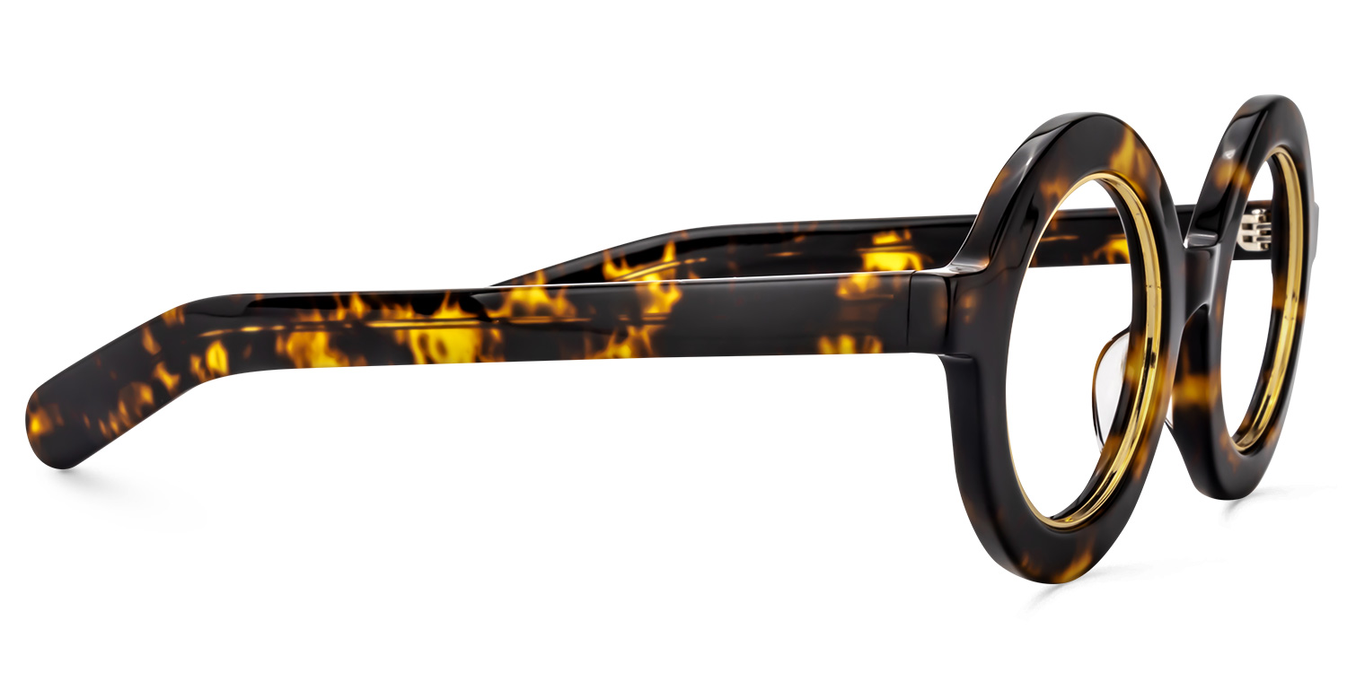 Calhoun Gelb Schildkröte Runde Brille3