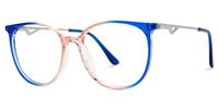Babbage Blau-Orange Rund Brille1