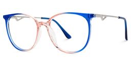 Babbage Blau-Orange Rund Brille1