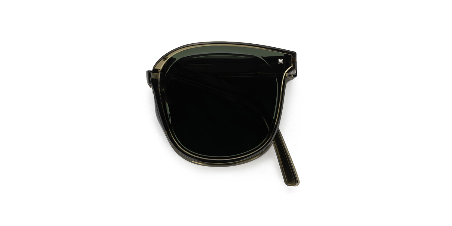 ZEELOOL Sulaika Faltbar Grün Quadratisch Sonnenbrille