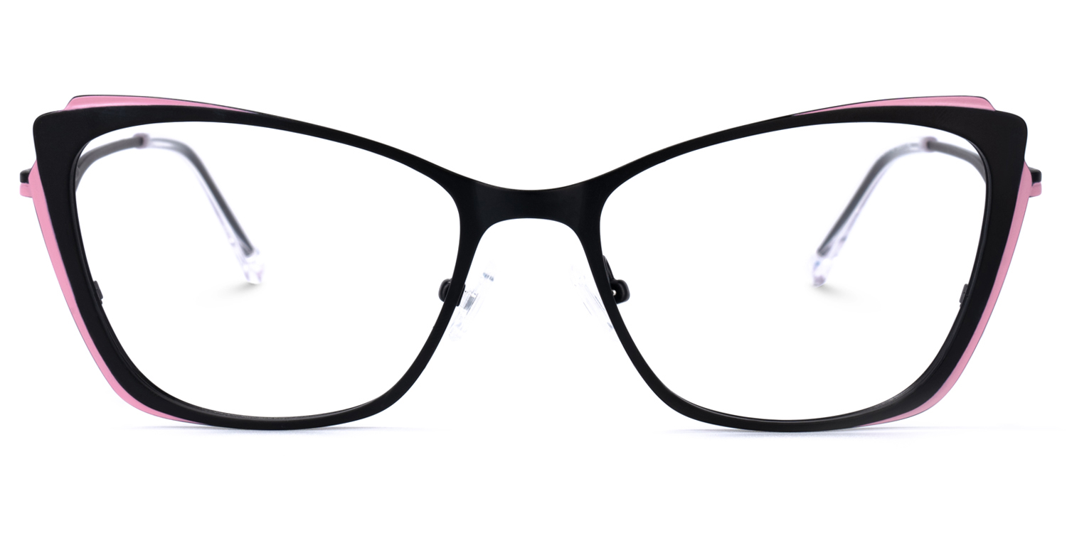 Jacquelyn Schwarz Rosa Cateye Brille0