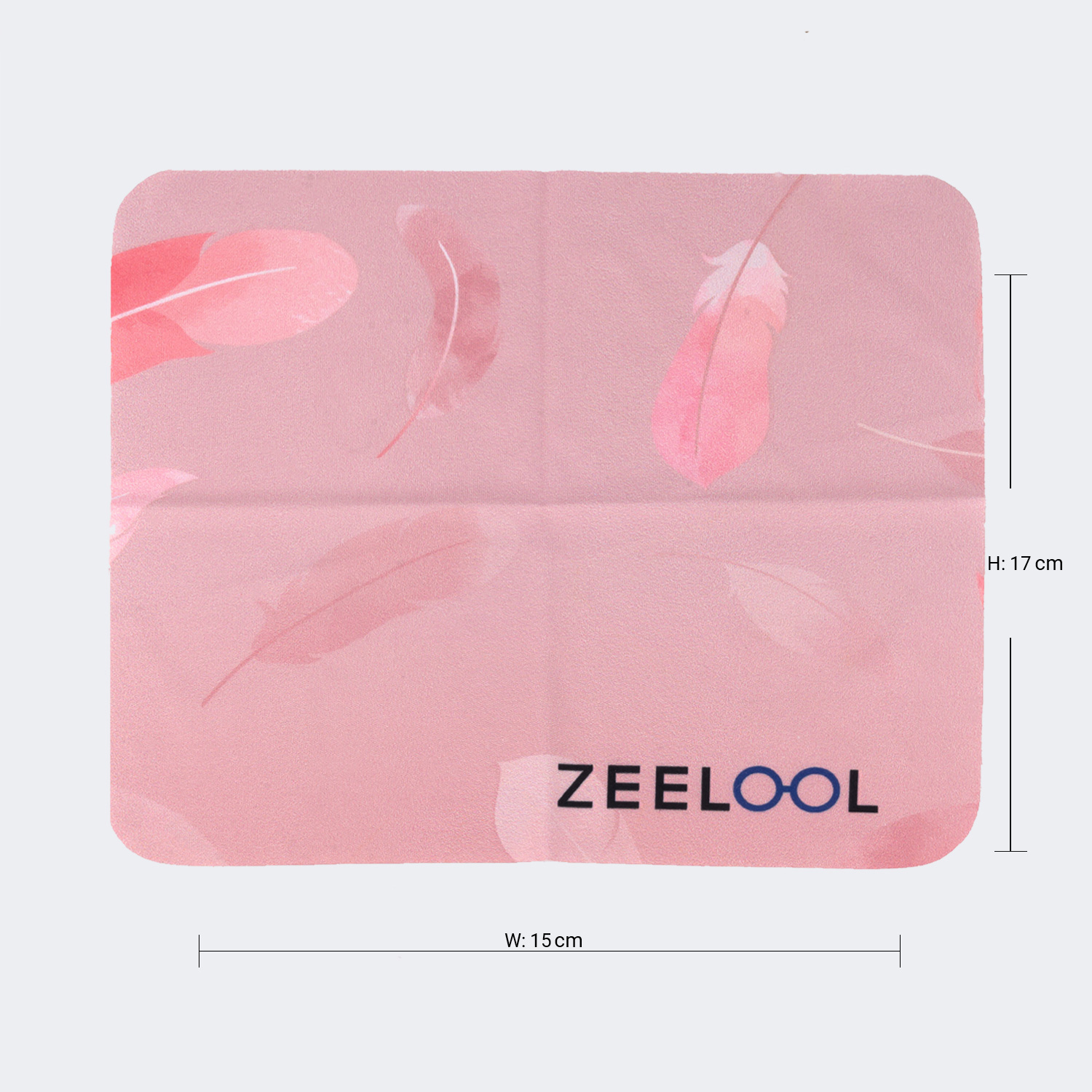 ZEELOOL Dalia Rosa-Feder Brillenputztuch