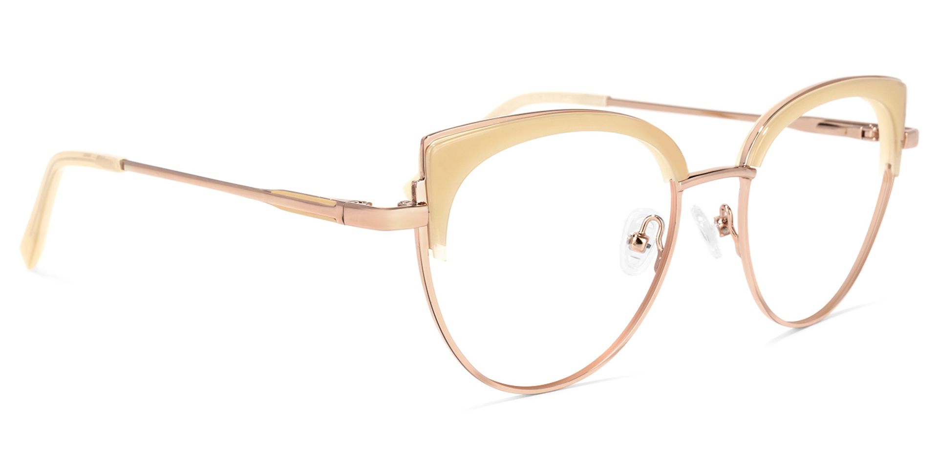 Lorchen Gelb-Gold Cateye Brille2