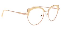 Lorchen Gelb-Gold Cateye Brille2