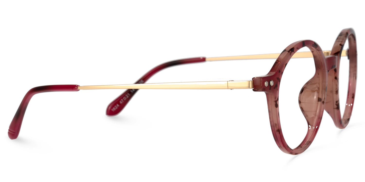 Tabitha Rot-Tortoise Rund Brille2