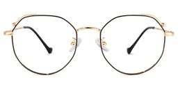 Kellee Schwarz-Gold Geometrisch Brille0