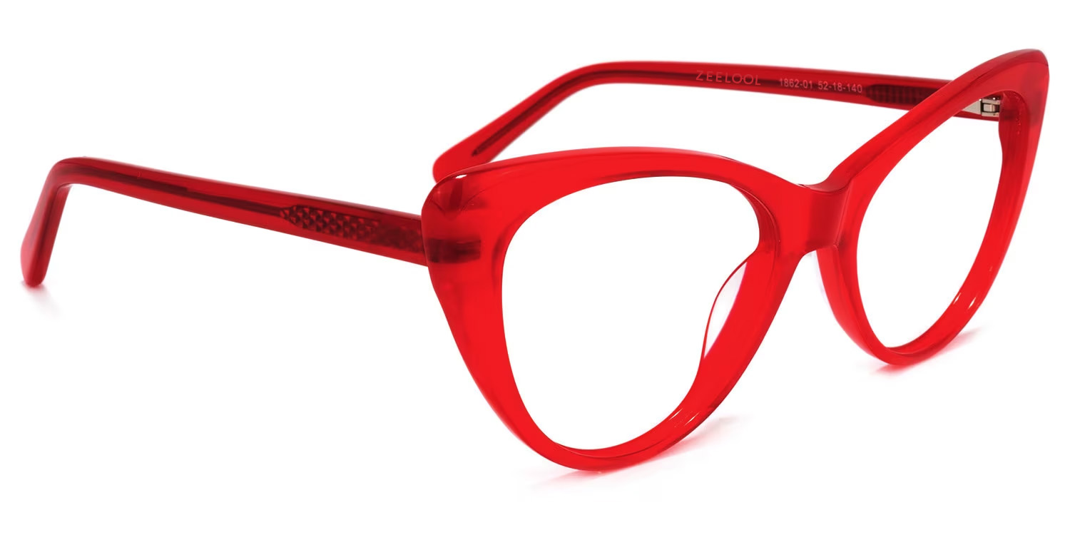 Charis Rot Cat Eye Brille2