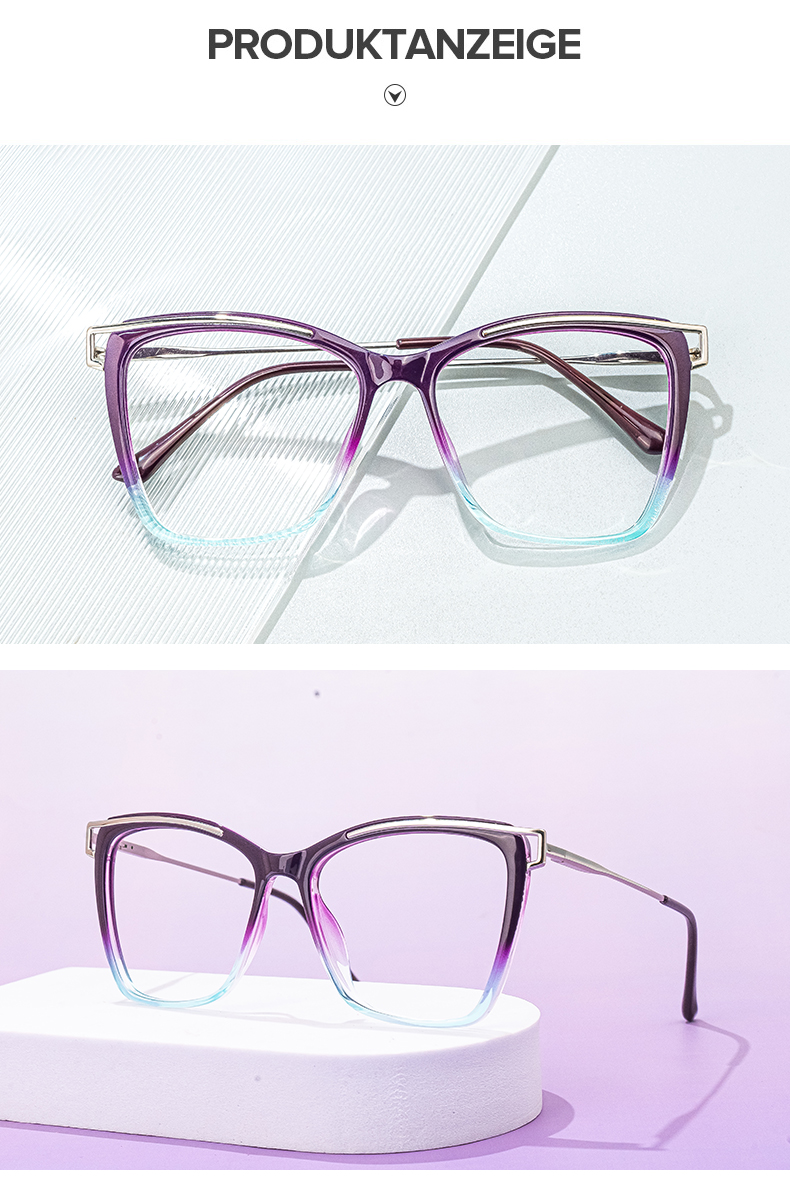 Matia Lila-Blau Quadratisch Brille