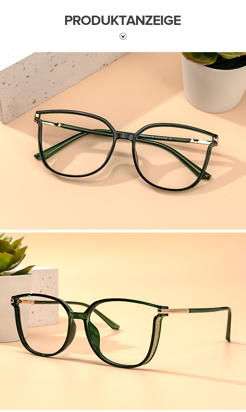 Walden Dunkelgrün Cateye Brille