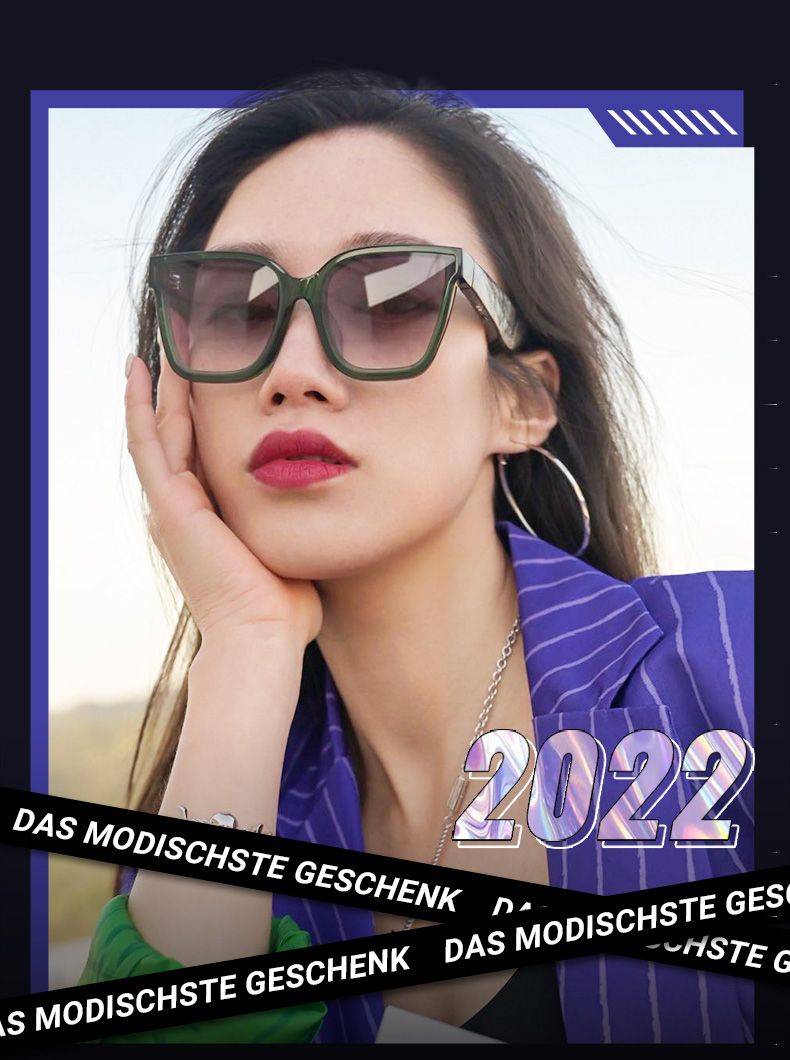 Kaylee Braun Quadratisch Bluetooth Sonnenbrille