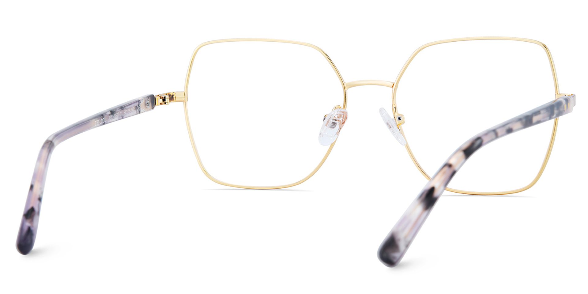 Billie Gold Geometrisch Gemischte-Materialien Brille6