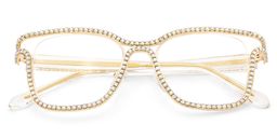 Shine Gold Quadratisch Brille1