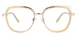 Linda Gelb Quadratisch Brille0