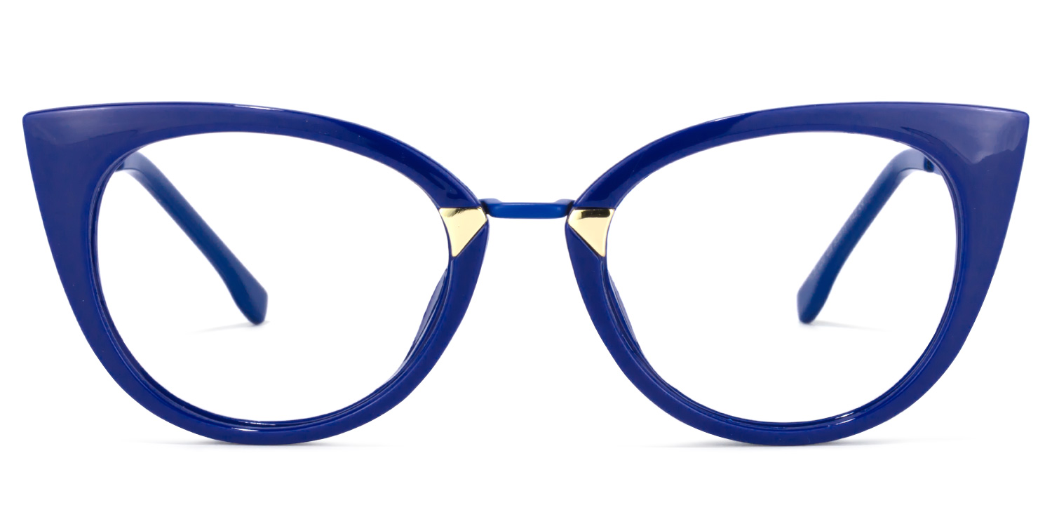 Jacqueline Dunkelblau Cateye Brille0