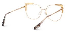 Wallice Gold Cateye Brille3