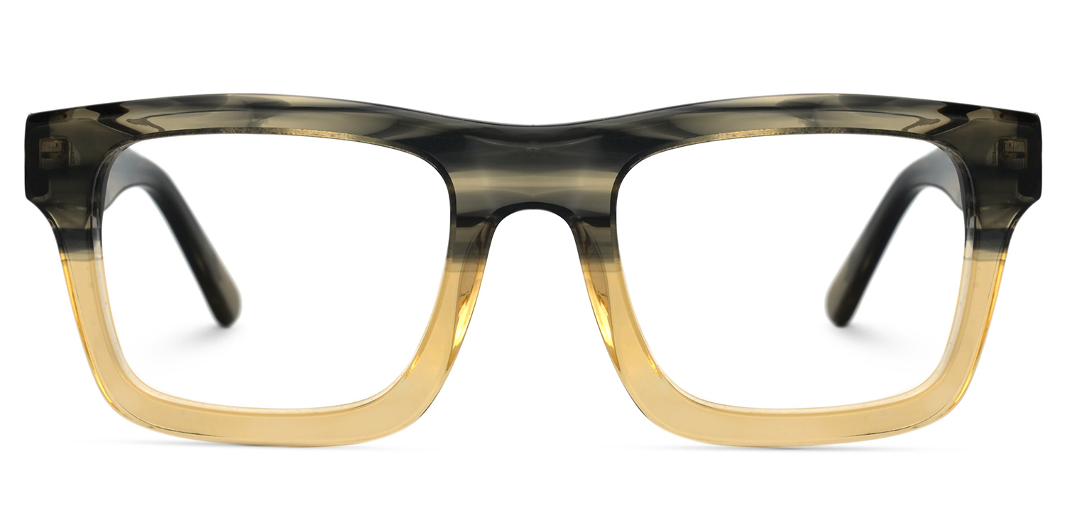 Hayden Braun Grün Rechteckige Brille0