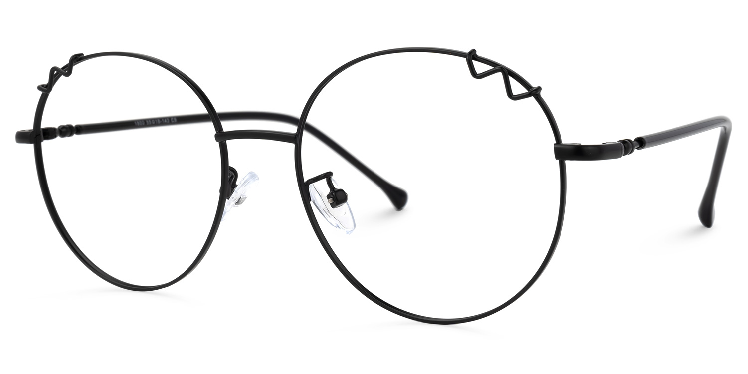 Bakula Schwarz Rund Brille1