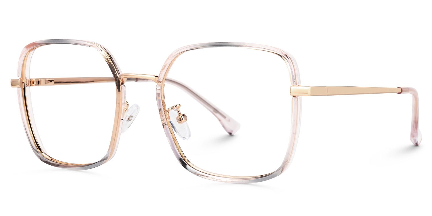 Kelby Rosa-Blau Quadratisch Brille1