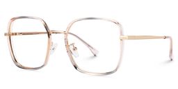 Kelby Rosa-Blau Quadratisch Brille1