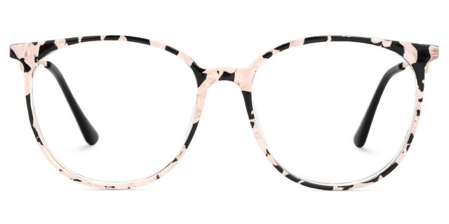 Babbage Blumendruck-Rosa Rund Brille