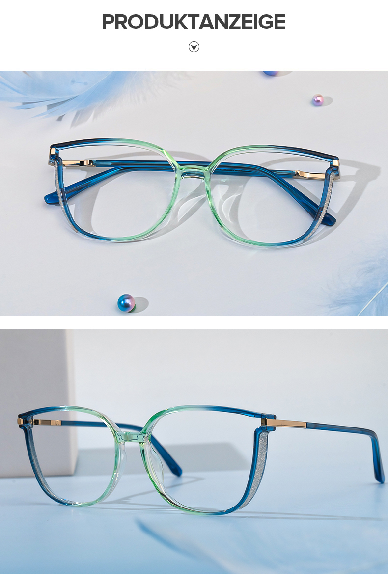 Walden Blau-Grün Cateye Brille