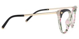 Alivia Rosa Grün Blumenmuster Cat Eye Brille3