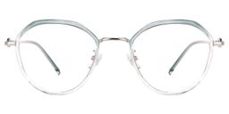 Lionel Hellblau Geometrisch Brille0