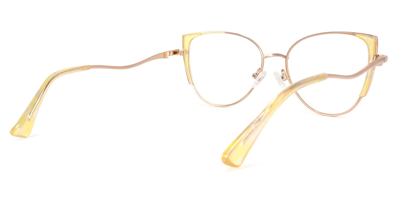 Raia Gelb Cateye Brille4