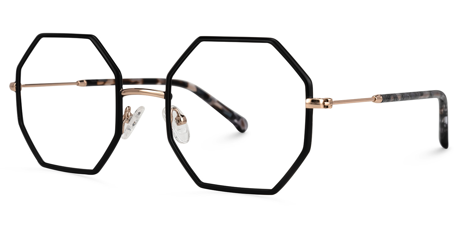 ZEELOOL Matrika Schwarz Geometrisch Brille