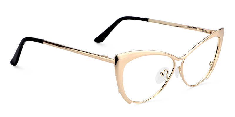 Ellen Gold Cat Eye Brille2