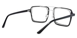 Nellie Schwarz Silber Pilot Brille5