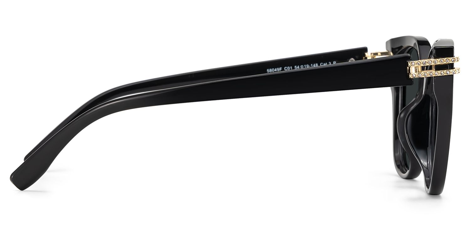 Vogue Schwarz Quadratisch TR90 Sonnenbrille3