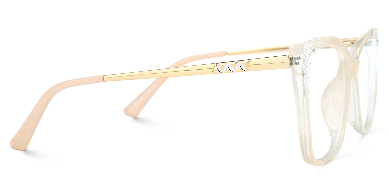 Lavelle Champagner Quadratisch Brille3