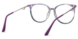 Babbage Blumendruck-Lila Rund Brille4