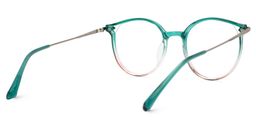 Yadejah Grün-Rosa Klar Cateye Brille2