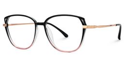 Haygood Schwarz-Rosa Cateye Brille3
