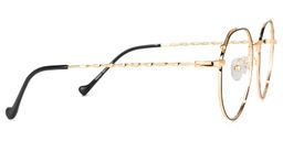 Kellee Schwarz-Gold Geometrisch Brille2