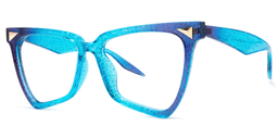 Cicely Blau Geometrische Brille1