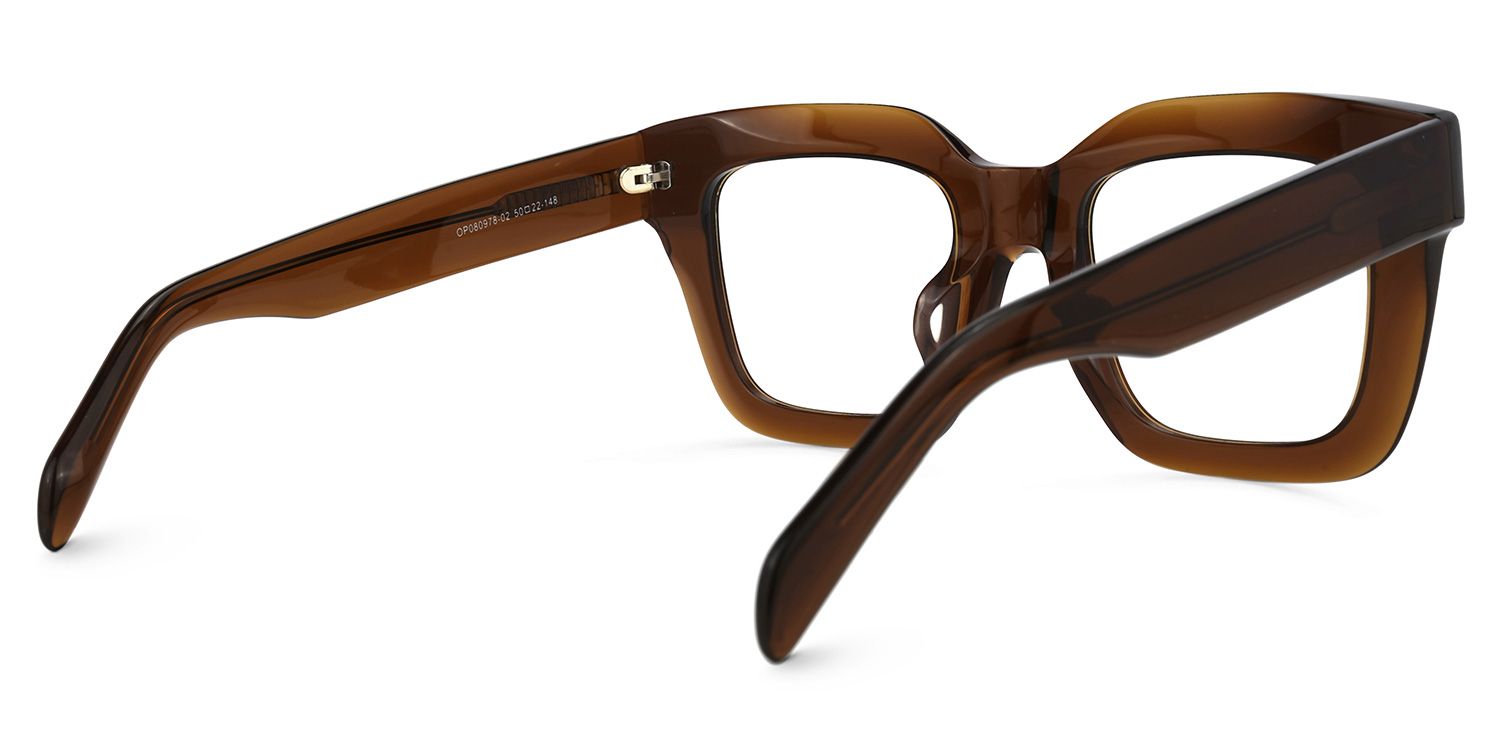 Trinity Rotbraun Quadratisch Brille2