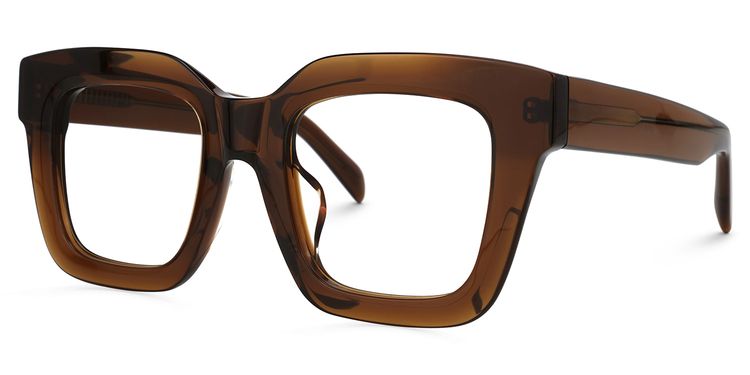 Trinity Rotbraun Quadratisch Brille