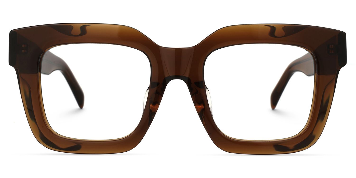 Trinity Rotbraun Quadratisch Brille0