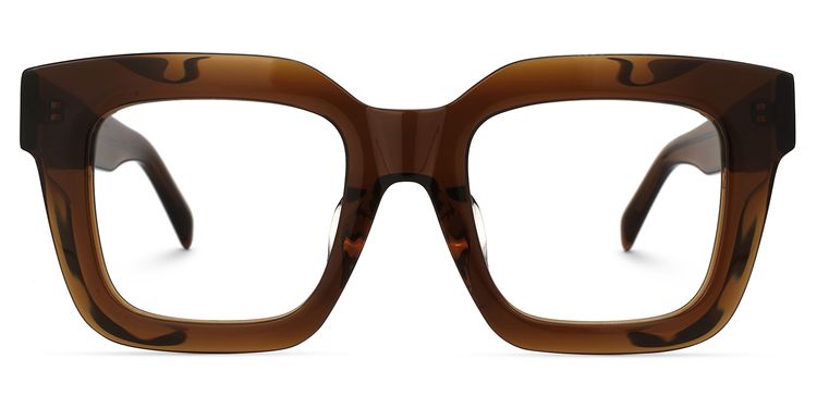 Trinity Rotbraun Quadratisch Brille